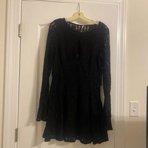 Black lace Free People dress